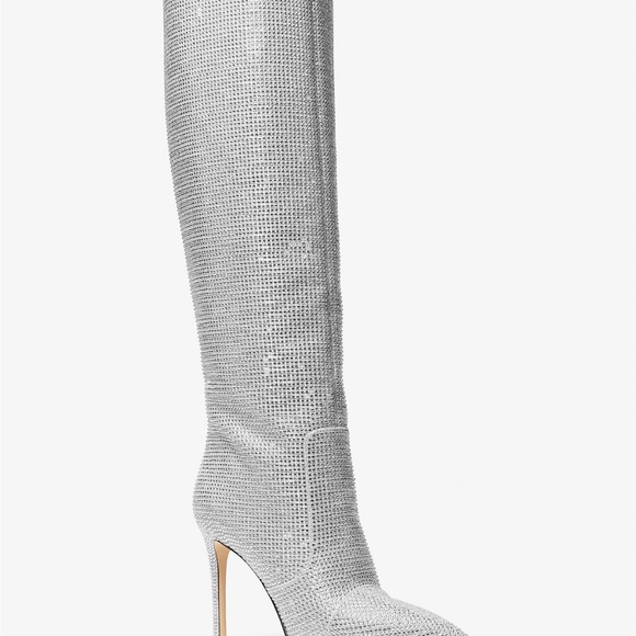 MICHAEL Michael Kors Rue Embellished Glitter Chain-Mesh Knee Boot
SILVER 7M $275 - Picture 7 of 8